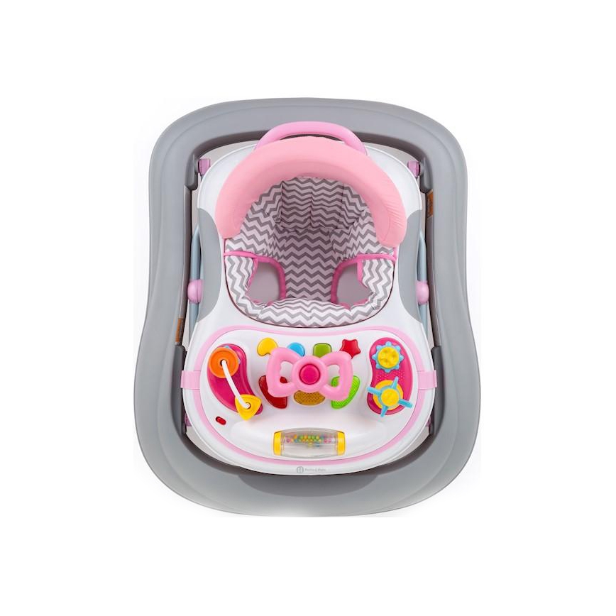 PETITE&MARS - Baby walker with melody MONTY pink