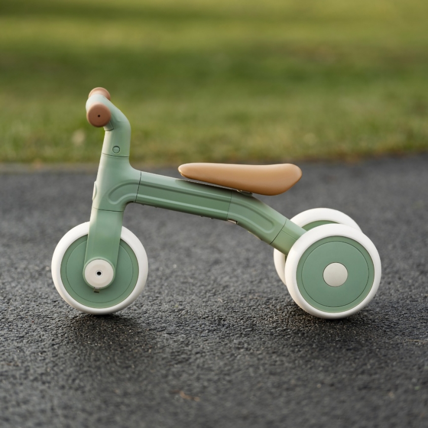 PETITE&MARS - BINGO 3-in-1 Kids' Balance Bike, Sage Leaf