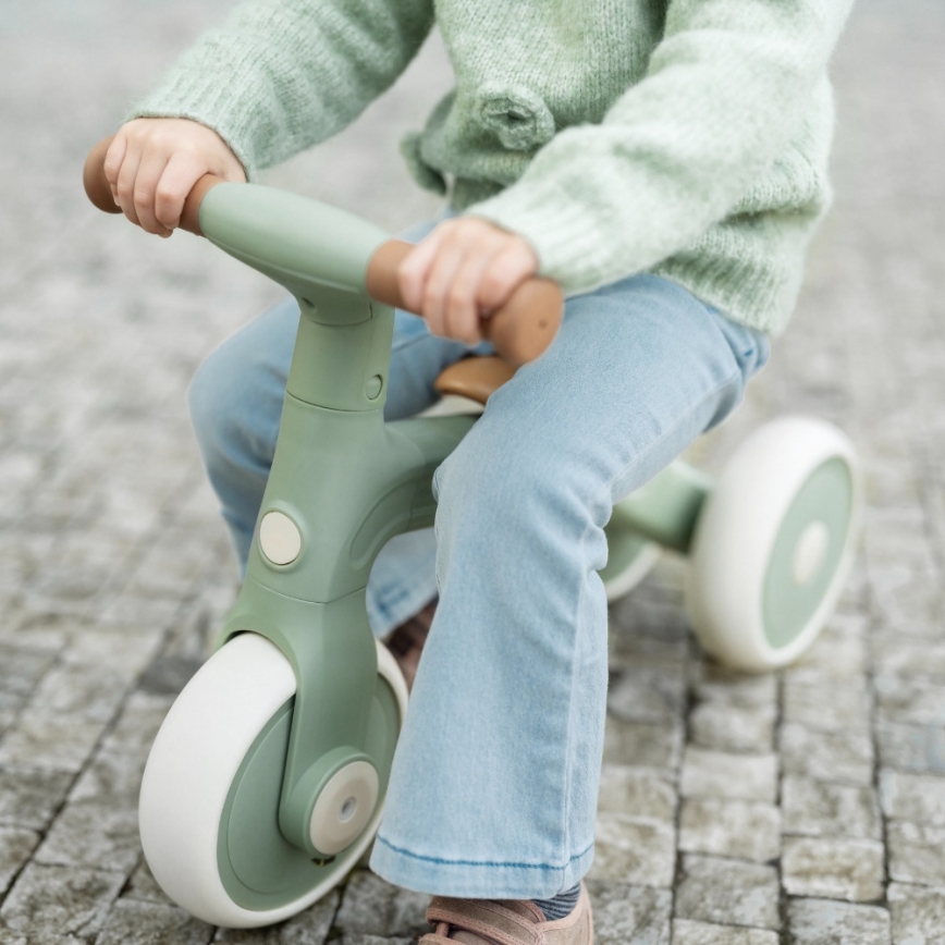 PETITE&MARS - BINGO 3-in-1 Kids' Balance Bike, Sage Leaf