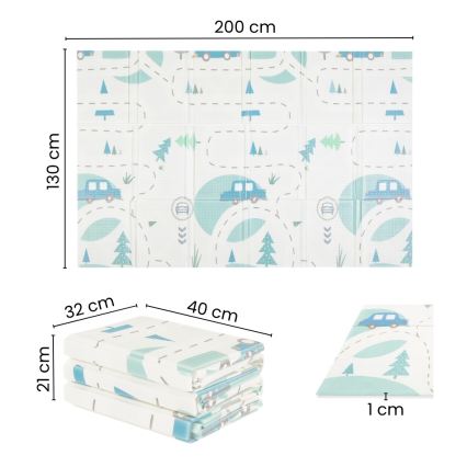 PETITE&MARS - CAMPY Foldable Play Mat Animals&Hexagon