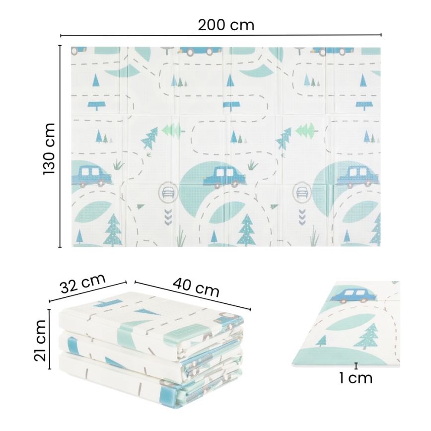 PETITE&MARS - CAMPY Foldable Play Mat Cars&Arabesca