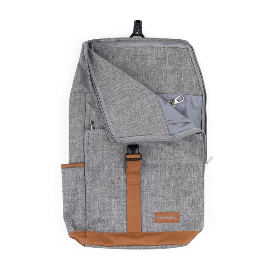 PETITE&MARS - Changing backpack for stroller JACKOB grey