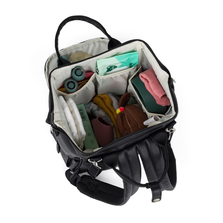 PETITE&MARS - Changing backpack for stroller JASPER black