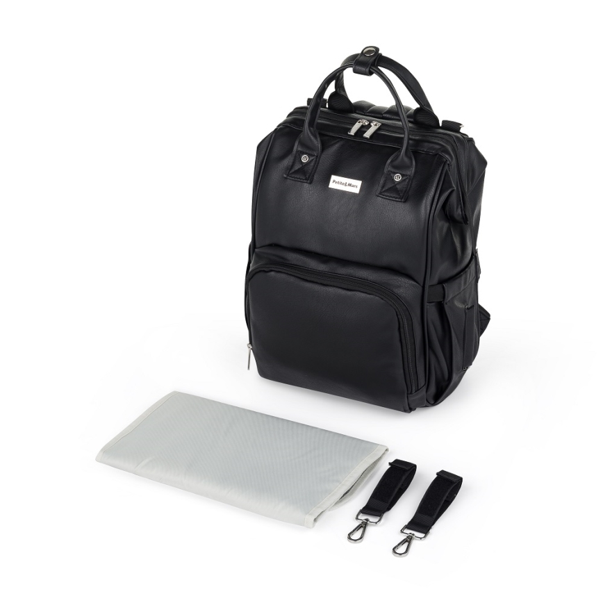 PETITE&MARS - Changing backpack for stroller JASPER black