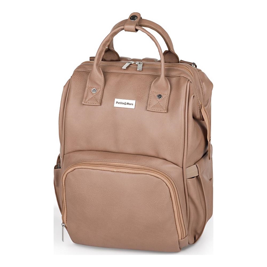PETITE&MARS - Changing backpack for stroller JASPER brown