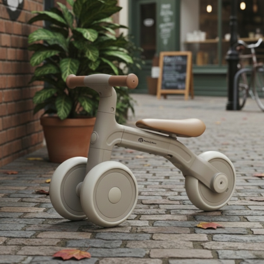 PETITE&MARS - Children's 3-in-1 Tricycle BINGO Ivory White