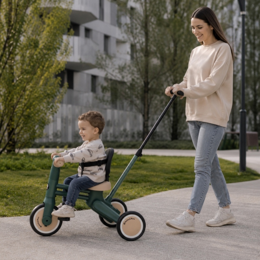 PETITE&MARS - Children's 4-in-1 Tricycle DRIFT Misty Green