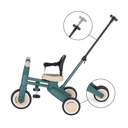 PETITE&MARS - Children's 4-in-1 Tricycle DRIFT Misty Green