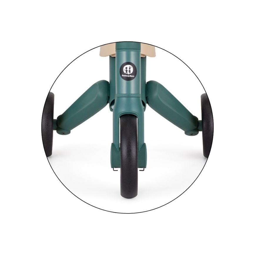 PETITE&MARS - Children's 4-in-1 Tricycle DRIFT Misty Green