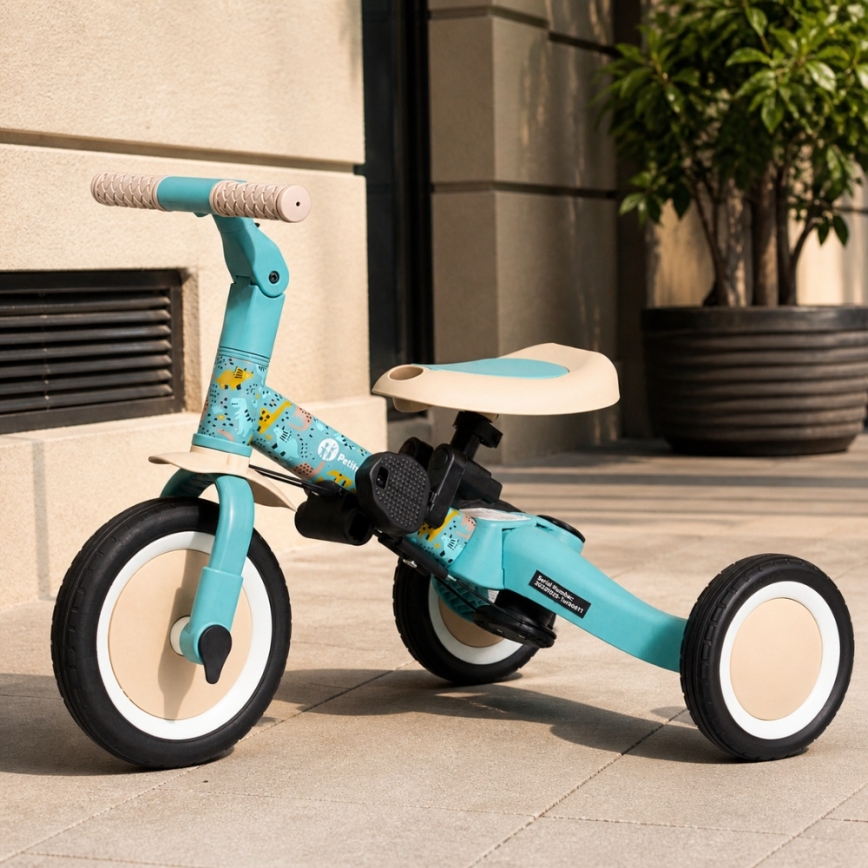 PETITE&MARS - Children's 5-in-1 Tricycle TURBO LIMITED Dino Park