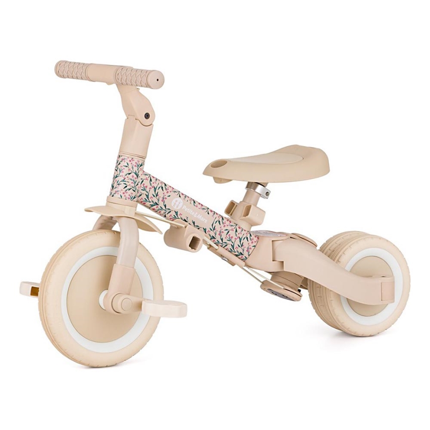 PETITE&MARS - Children's 5-in-1 Tricycle TURBO LIMITED Pink Meadow