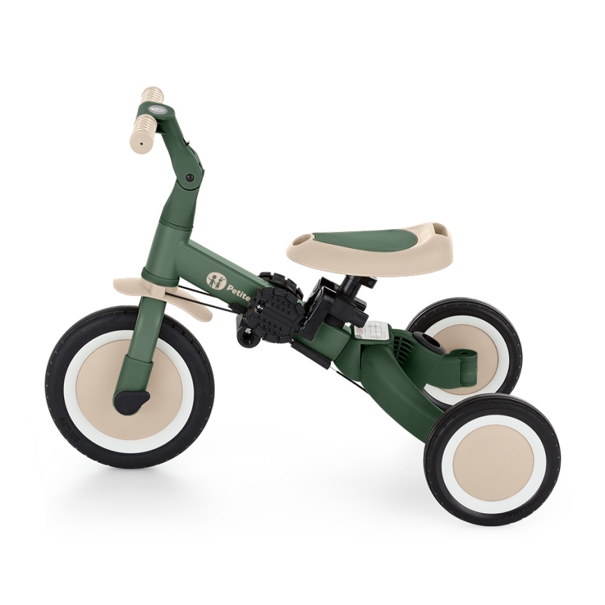 PETITE&MARS - Children's 5-in-1 Tricycle TURBO PLUS Misty Green