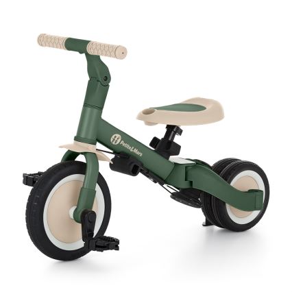PETITE&MARS - Children's 5-in-1 Tricycle TURBO PLUS Misty Green