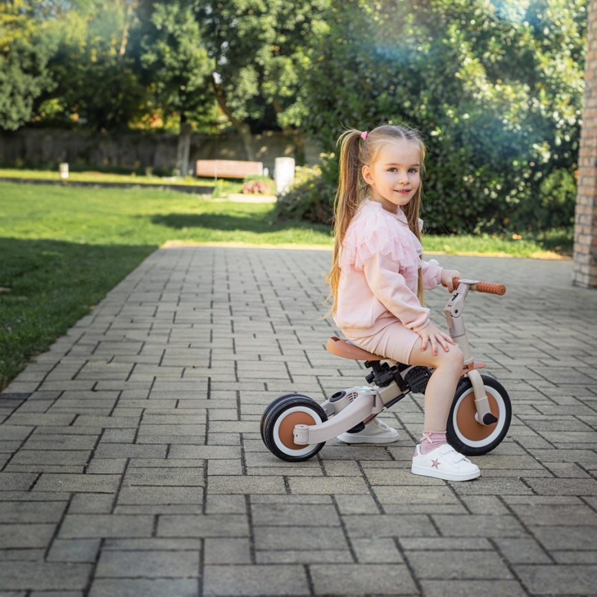 PETITE&MARS - Children's tricycle 5in1 TURBO Desert Sand