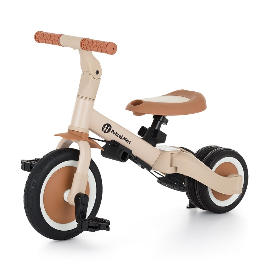 PETITE&MARS - Children's tricycle 5in1 TURBO Desert Sand