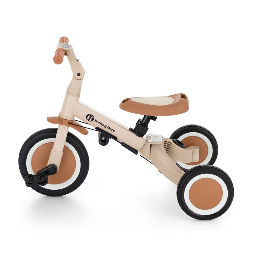 PETITE&MARS - Children's tricycle 5in1 TURBO Desert Sand