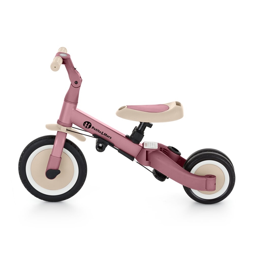 PETITE&MARS - Children's tricycle 5in1 TURBO Dusty Rose