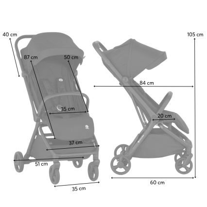 PETITE&MARS - FLIP Sport Stroller Forever Black