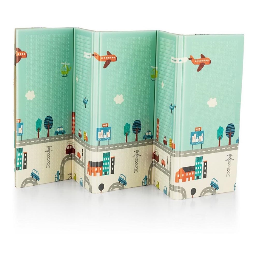 PETITE&MARS - Foldable play mat CAMPY ELEPHANT&CITY