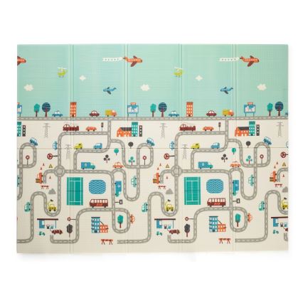 PETITE&MARS - Foldable play mat CAMPY ELEPHANT&CITY