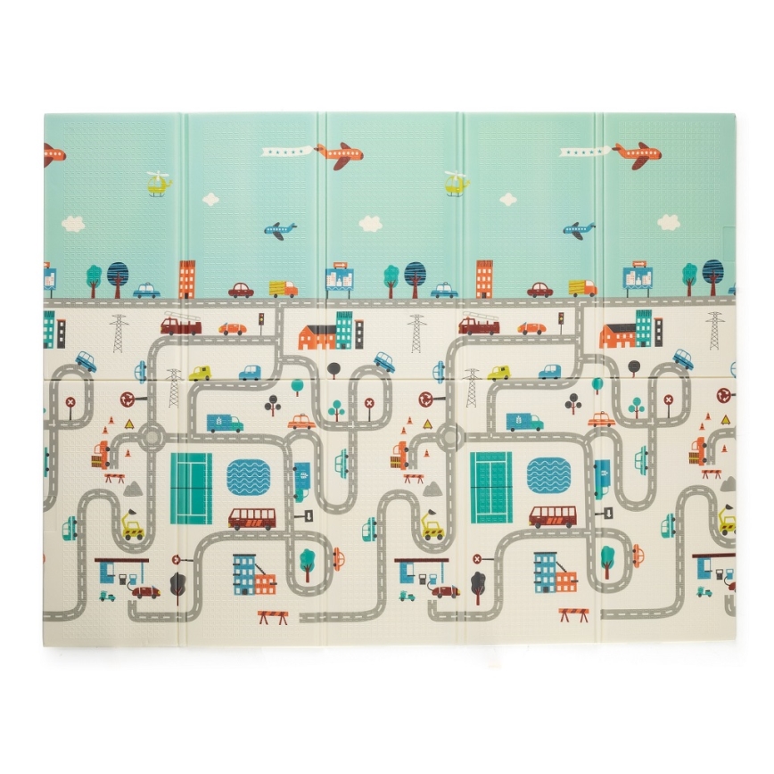 PETITE&MARS - Foldable play mat CAMPY ELEPHANT&CITY