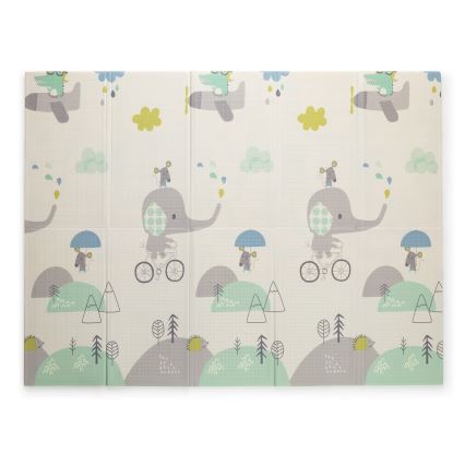 PETITE&MARS - Foldable play mat CAMPY ELEPHANT&CITY