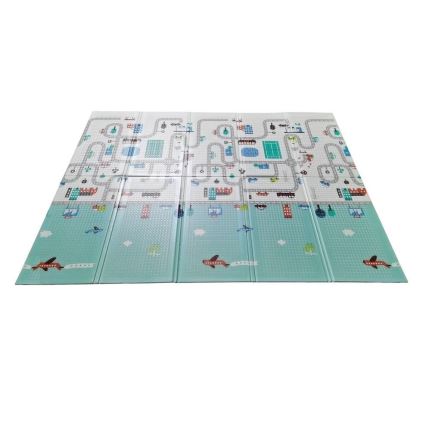 PETITE&MARS - Foldable play mat CAMPY ELEPHANT&CITY