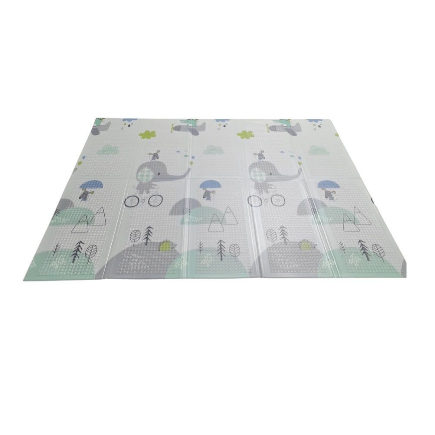 PETITE&MARS - Foldable play mat CAMPY ELEPHANT&CITY