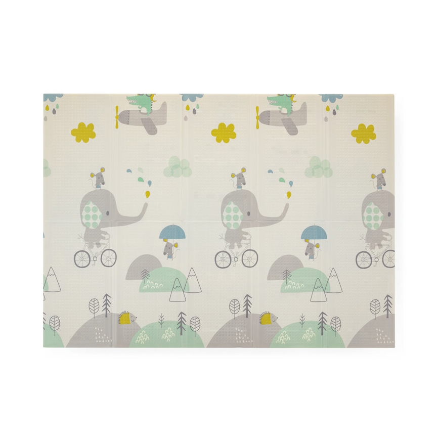PETITE&MARS - Foldable play mat CAMPY ELEPHANT&FOX
