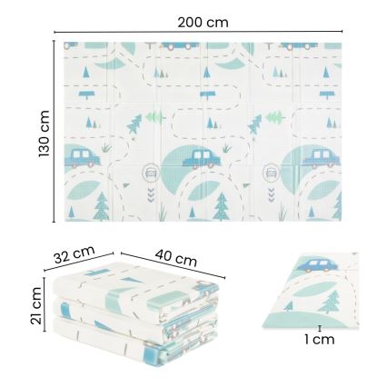 PETITE&MARS - Foldable Play Mat CAMPY Mountains&Triangles