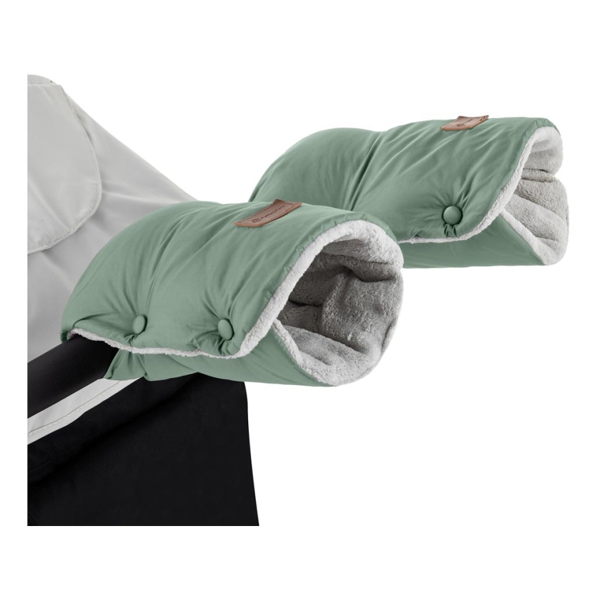 PETITE&MARS - Hand muffs for a stroller JASIE green