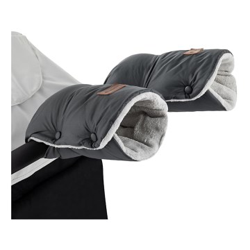 PETITE&MARS - Hand muffs for a stroller JASIE grey