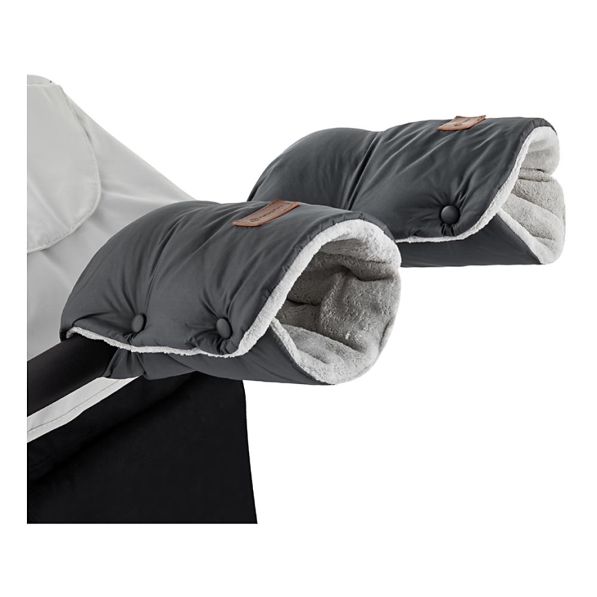 PETITE&MARS - Hand muffs for a stroller JASIE grey