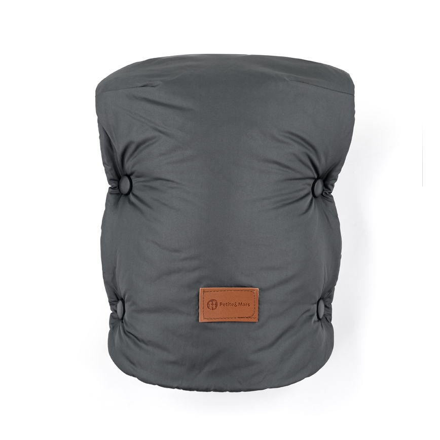 PETITE&MARS - Hand muffs for a stroller JASIE grey