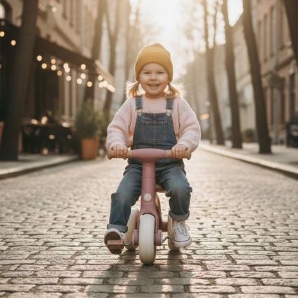 PETITE&MARS - Kids' 3-in-1 Tricycle BINGO Dusty Rose