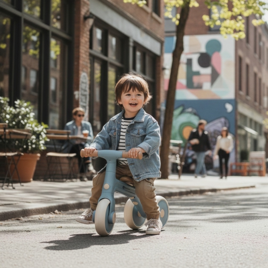 PETITE&MARS - Kids' 3-in-1 Tricycle BINGO Stering Blue