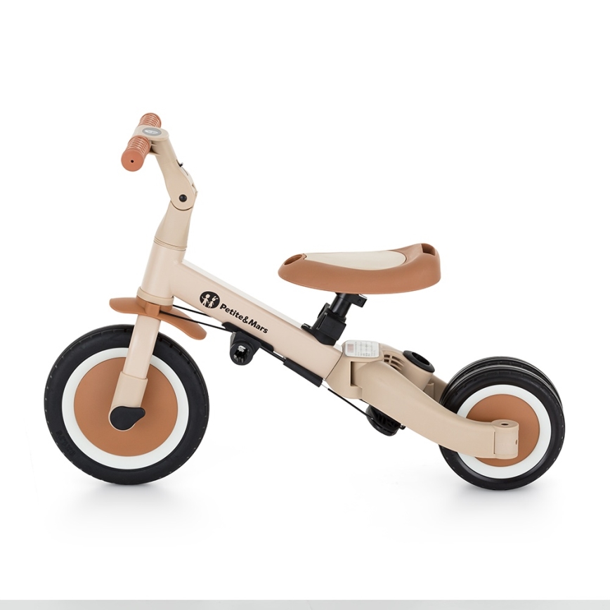 PETITE&MARS - Kids' 5-in-1 Tricycle TURBO PLUS Desert Sand