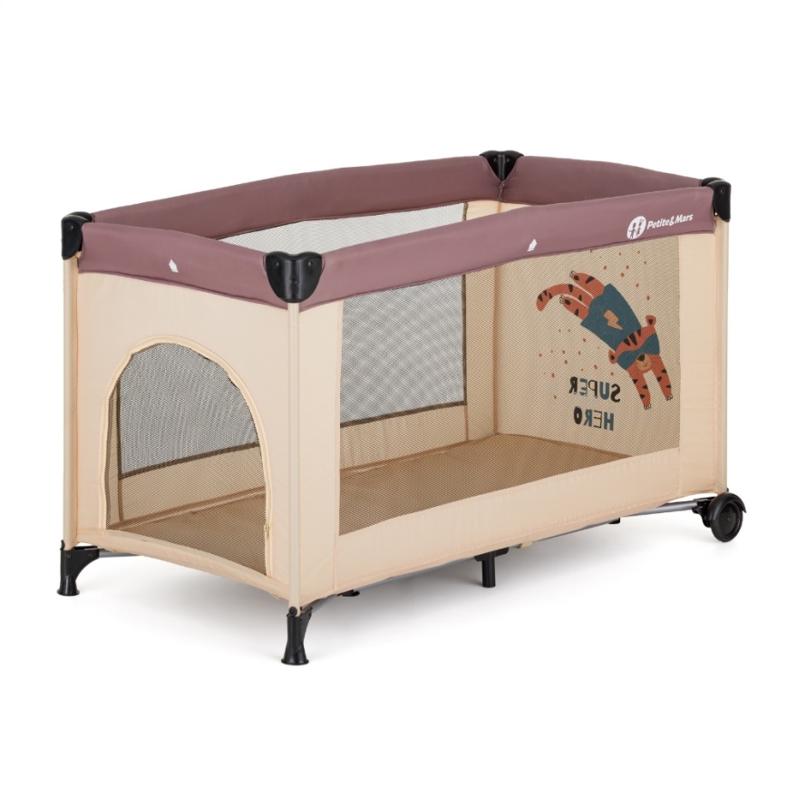 PETITE&MARS - KOOT Travel Cot Tiger Super Hero