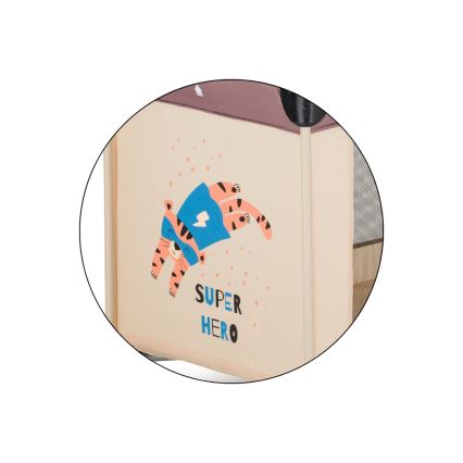 PETITE&MARS - KOOT Travel Cot Tiger Super Hero