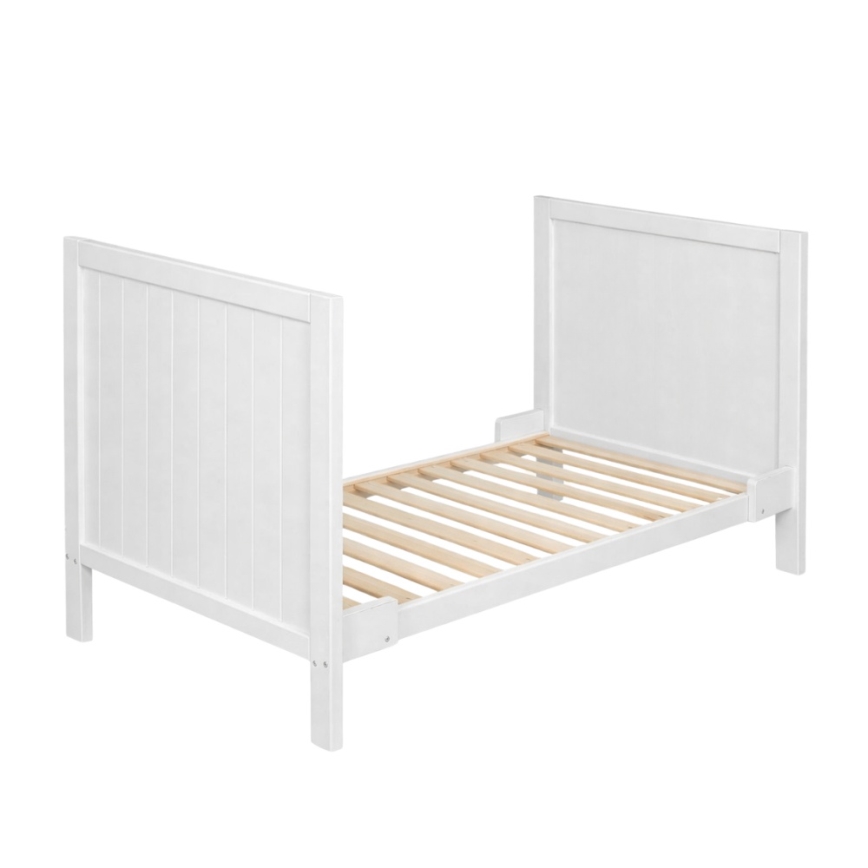 PETITE&MARS - MILA 3-in-1 Baby Cot 120x60 cm White/Beech