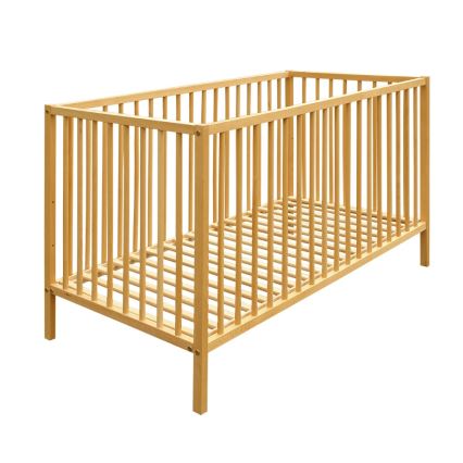 PETITE&MARS - NELA BEECH Baby Cot 120x60 cm, Beech