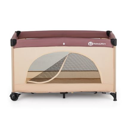 PETITE&MARS - NYJA Travel Cot Urban Jungle Sand