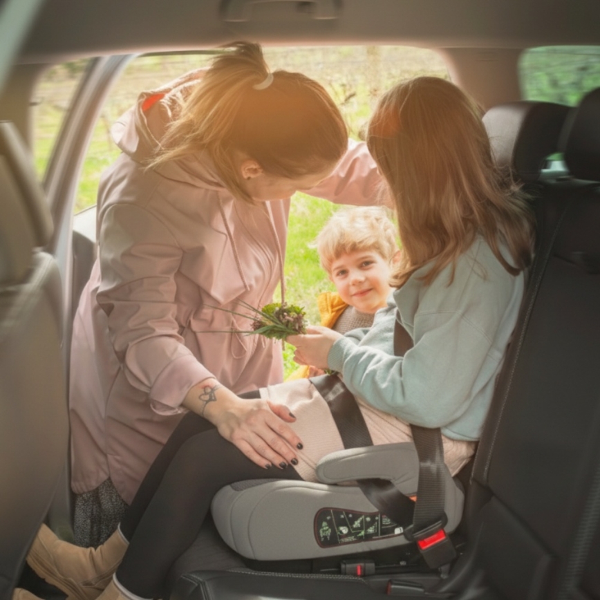 PETITE&MARS - OPTIMUS PRO i-Size Air Car Booster Seat 125-150 cm (22-36 kg) grey