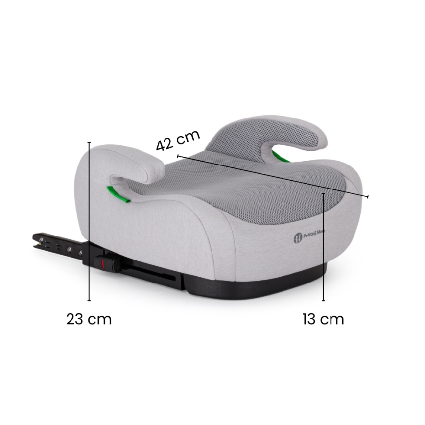 PETITE&MARS - OPTIMUS PRO i-Size Air Car Booster Seat 125-150 cm (22-36 kg) grey