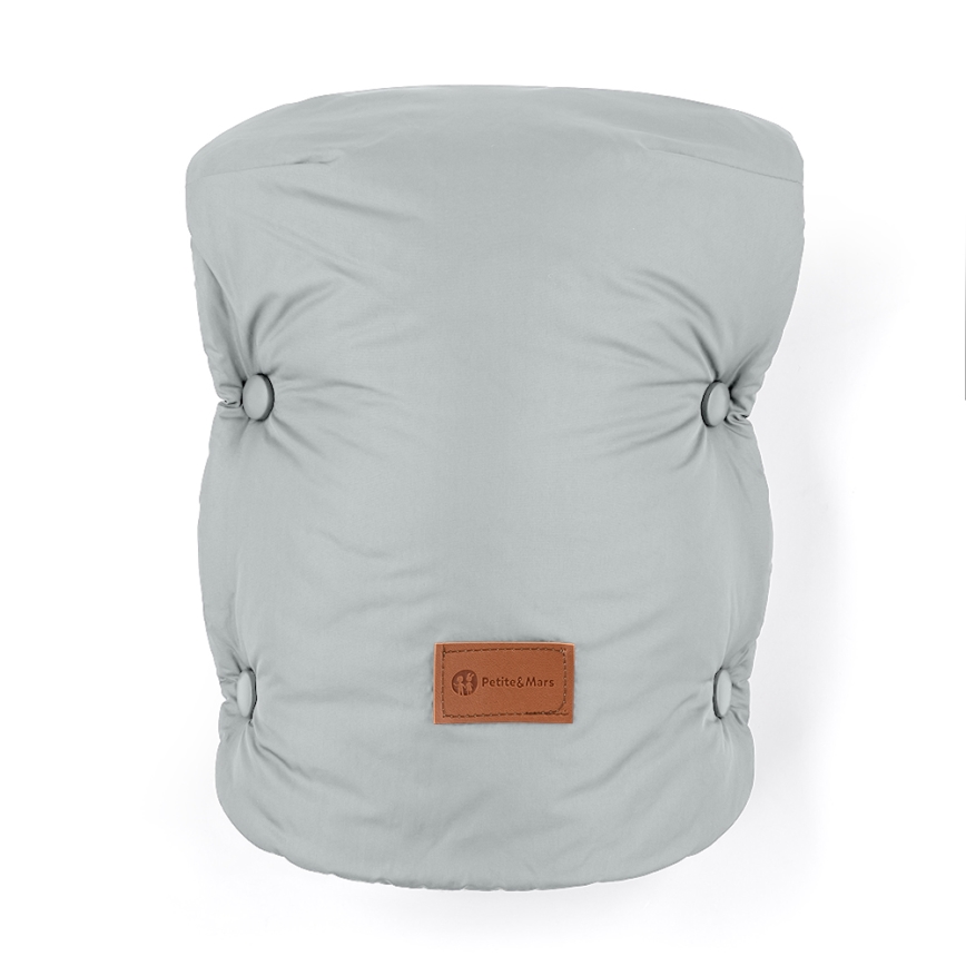 PETITE&MARS - SET Baby Footmuff 3-in-1 JIBOT + Stroller Handmuffs JASIE Light Grey