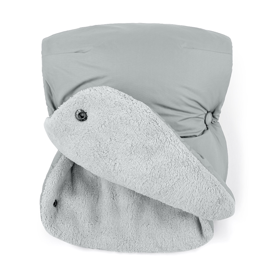 PETITE&MARS - SET Baby Footmuff 3-in-1 JIBOT + Stroller Handmuffs JASIE Light Grey