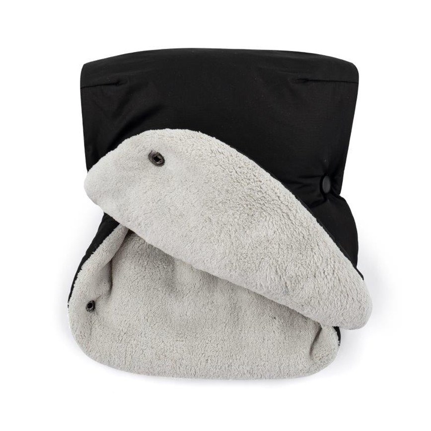 PETITE&MARS - SET Baby footmuff 3in1 JIBOT + hand muffs for a stroller JASIE black