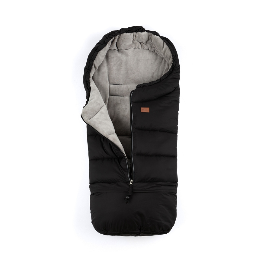 PETITE&MARS - SET Baby footmuff 3in1 JIBOT + hand muffs for a stroller JASIE black