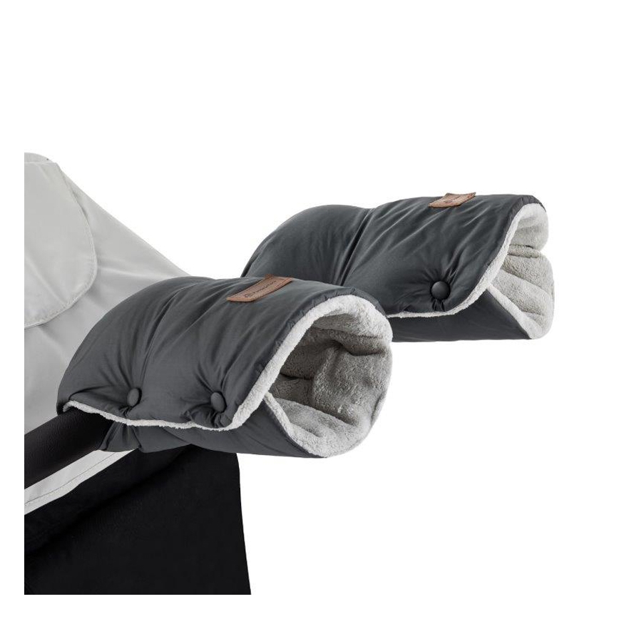 PETITE&MARS - SET Baby footmuff 3in1 JIBOT + hand muffs for a stroller JASIE grey