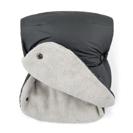 PETITE&MARS - SET Baby footmuff 3in1 JIBOT + hand muffs for a stroller JASIE grey